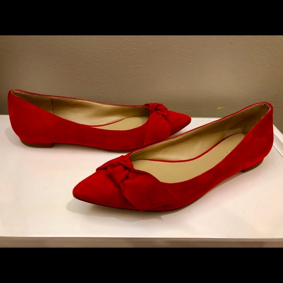 red dressy flats